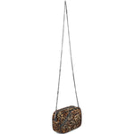 Borsa a tracolla Star mini con stampa leopardata in marrone Golden goose - donna 