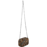 Borsa a tracolla Star mini con stampa leopardata in marrone Golden goose - donna 