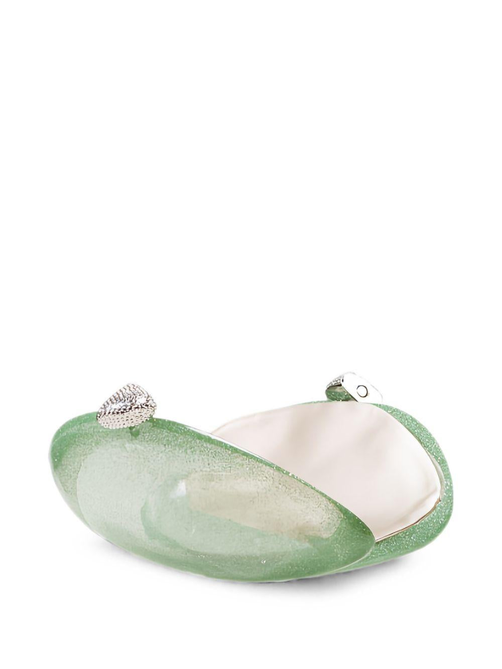 Borsa clutch rigida ariel in verde Benedetta bruzziches - donna<BR/> 