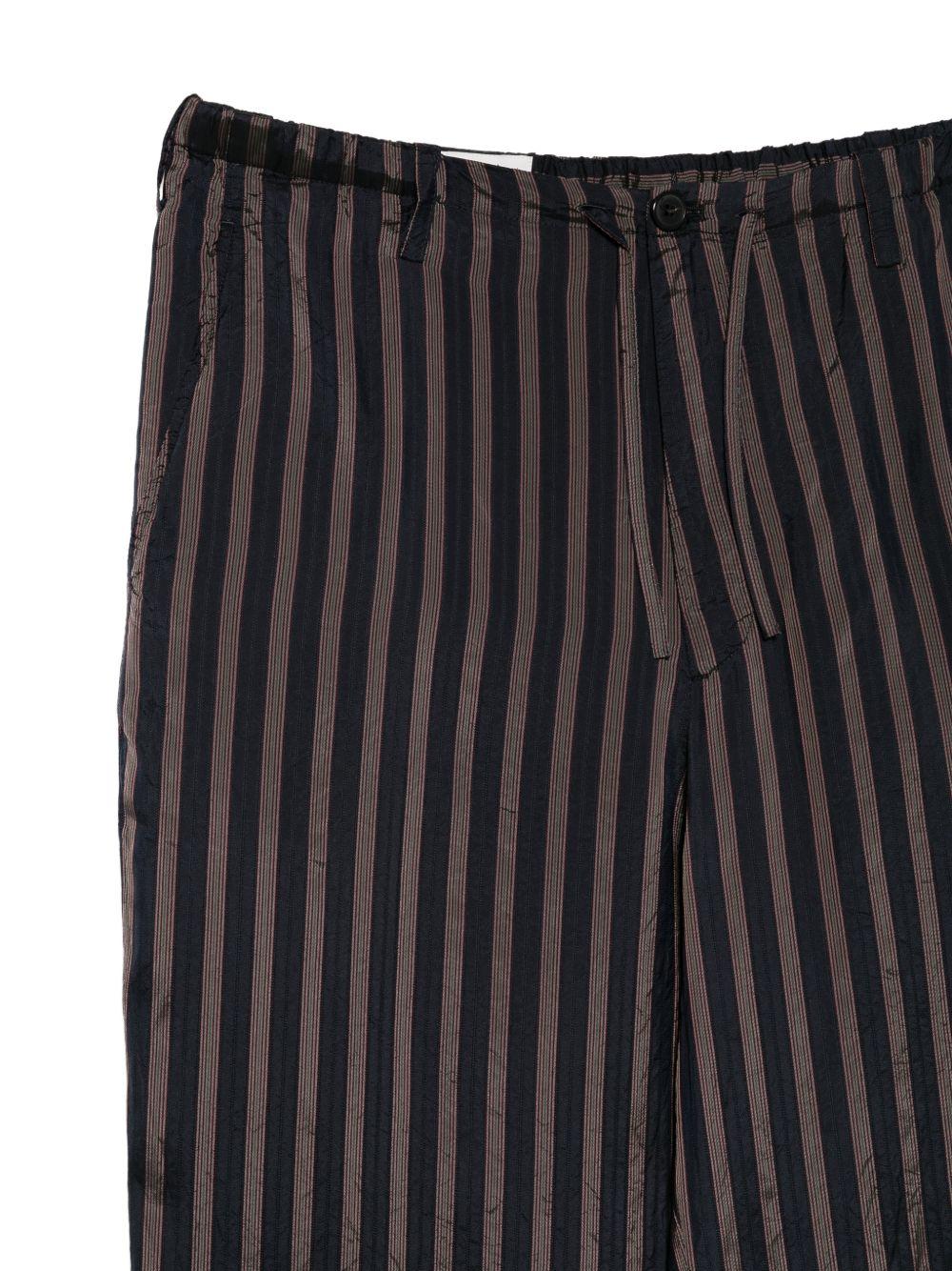 Pantaloni a righe con coulisse penny in blu Dries van noten - uomo 