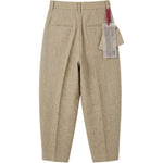 Pantaloni a vita alta pirde in beige Uma Wang - donna 