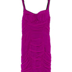 Abito corto con ruches in magenta The attico - donna 