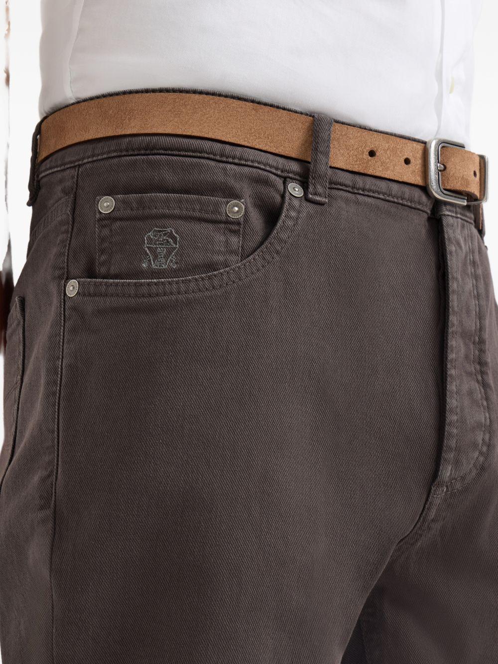 Jeans a gamba dritta in marrone Brunello cucinelli - uomo 