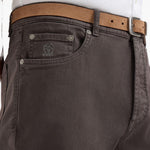 Jeans a gamba dritta in marrone Brunello cucinelli - uomo 