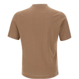 T-shirt girocollo in beige Kangra - uomo 