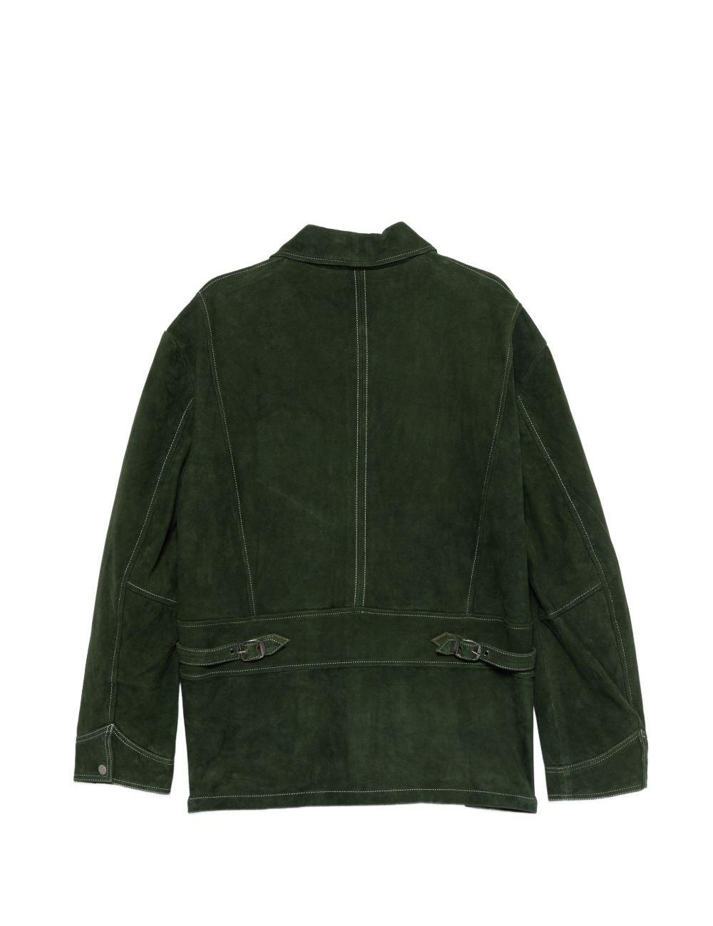 Gicca in suede con tasche in verde Found - unisex 