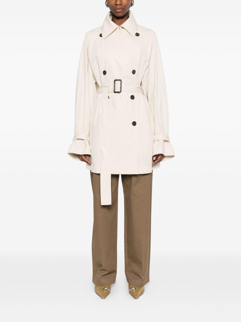 Trench doppiopetto con cintura in avorio Toteme - donna 