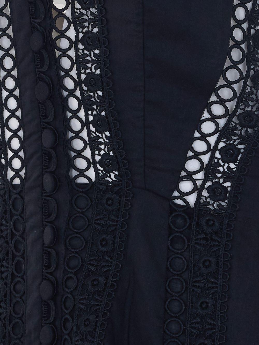 Abito con inserti in pizzo dafelle in nero Charo ruiz ibiza 1989 - donna 