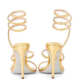 Sandali Cleo in oro Rene caovilla - donna 