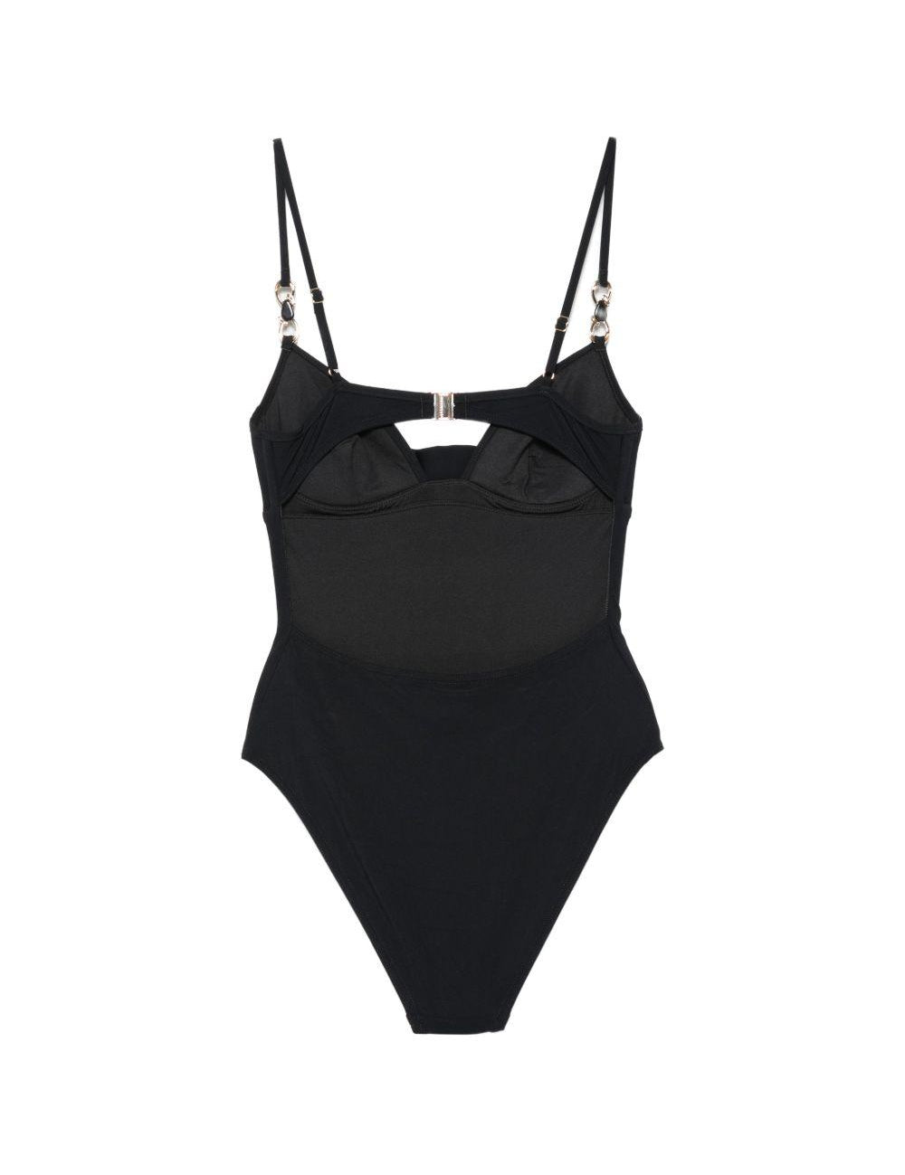 Costume da bagno Mahon con scollo a cuore in nero 
