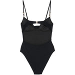 Costume da bagno Mahon con scollo a cuore in nero 