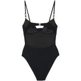 Costume da bagno Mahon con scollo a cuore in nero 