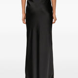 Gonna maxi con finitura satinata in nero Norma kamali - donna 