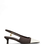 Decollete con punta a contrasto in marrone e beige Tod's - donna 