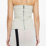 Top a fascia con bordo vivo in bianco Rick owens drkshdw - donna 