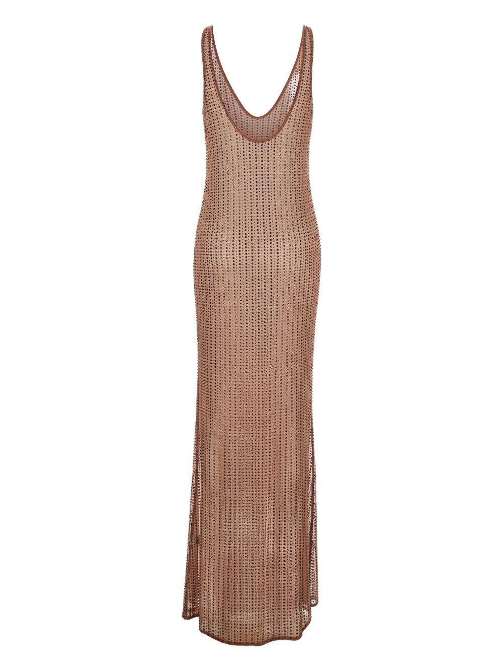 Abito con strass in marrone Venuja - donna 