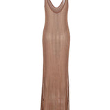 Abito con strass in marrone Venuja - donna 