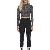 Leggings a vita alta in nero Adidas by stella MC Cartney - donna 
