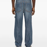 Jeans con orlo sfrangiato in blu Darkpark - uomo 