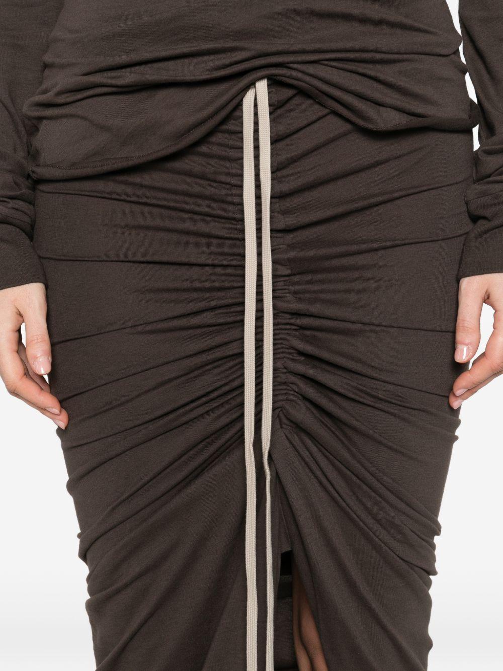 Gonna maxi regolabile in marrone Rick Owens x Moncler - donna<BR/> 