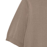 Polo a maniche corte con texture in marrone Kangra - uomo 