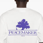 T-shirt con stampa del logo in bianco Oamc peacemaker - uomo 