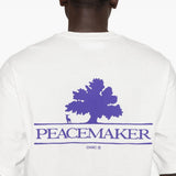 T-shirt con stampa del logo in bianco Oamc peacemaker - uomo 
