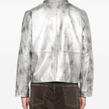 Giacca con effetto pitonato in argento Sunflower - uomo 