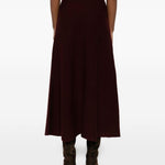 Gonna svasata in lana e cachemire giberna in bordeaux Maxmara - donna 