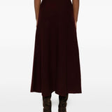Gonna svasata in lana e cachemire giberna in bordeaux Maxmara - donna 