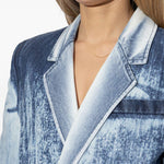 Cappotto denim De-Lyria-Fsi in blu Diesel - donna 