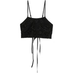 Crop top con dettaglio di lacci in nero Maurizio - donna 