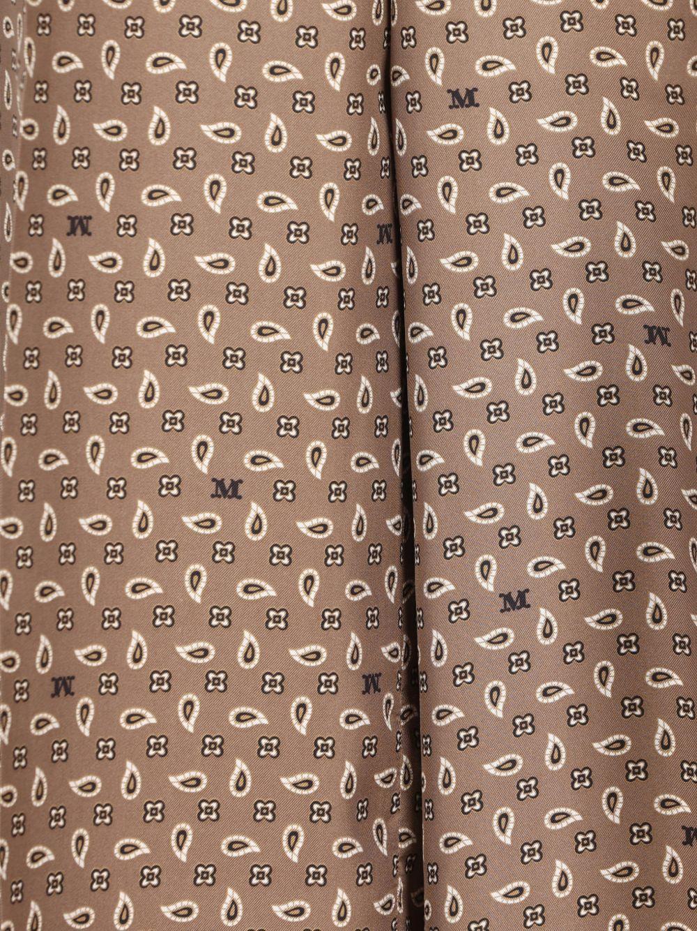 Pantaloni elasticizzati con fantasia in marrone Maxmara - donna 