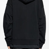 Felpa con zip in nero 44 label group - uomo 