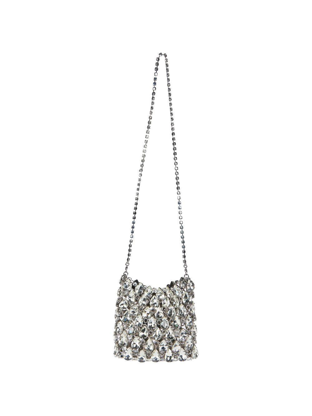 Borsa a tracolla chainmail in argento Self-Portrait - donna 