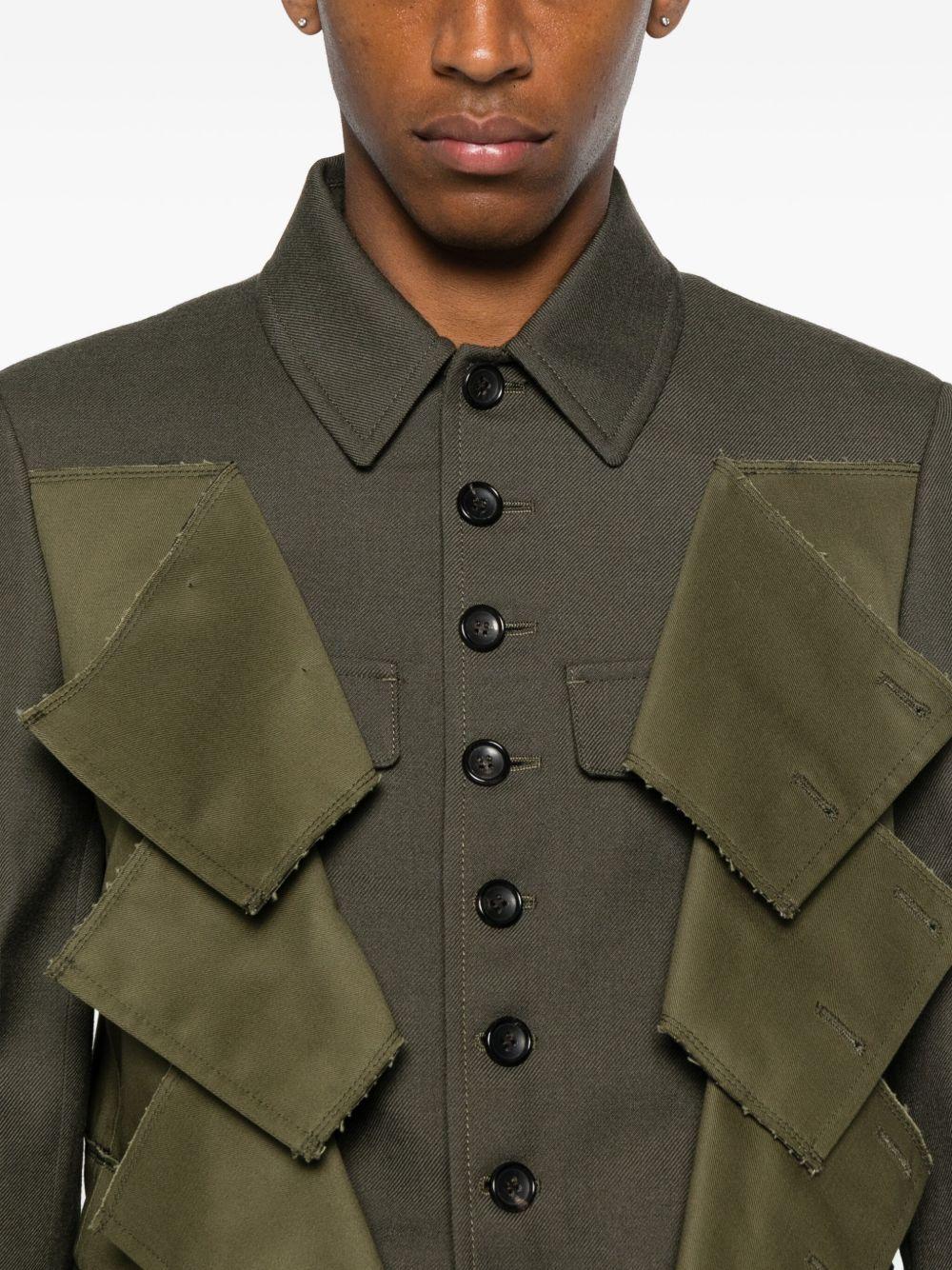 Giacca con design a pannelli in verde Comme des garcons homme plus - uomo 