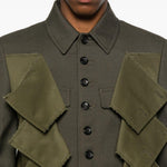 Giacca con design a pannelli in verde Comme des garcons homme plus - uomo 