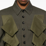Giacca con design a pannelli in verde Comme des garcons homme plus - uomo 