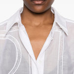 Camicia con pattern geometrico in bianco Toteme - donna 