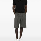 T-shirt a coste in nero Kangra - uomo 