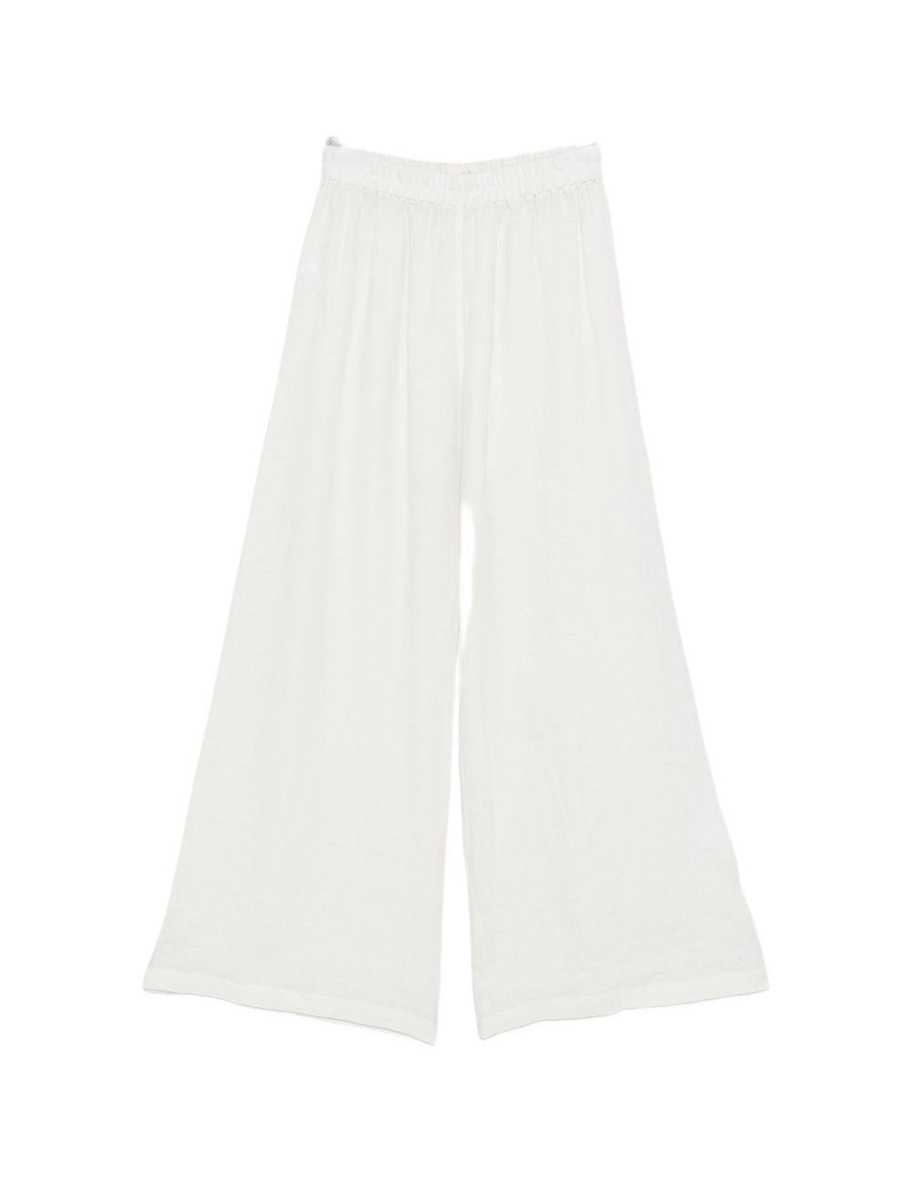 Pantaloni a gamba ampia in bianco Maurizio - donna 