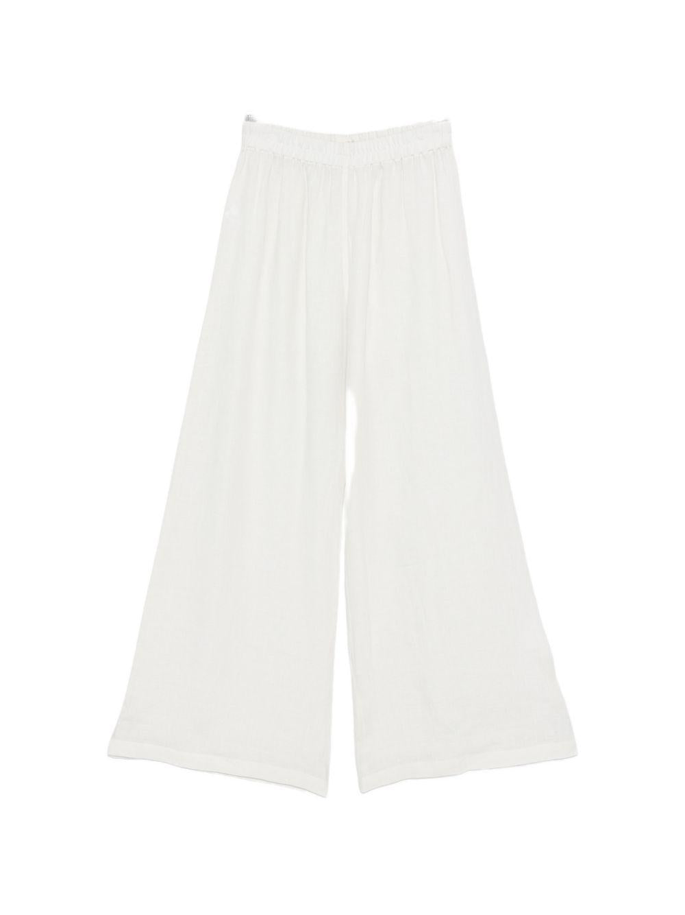 Pantaloni a gamba ampia in bianco Maurizio - donna 