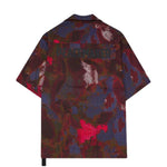 Camicia con stampa all-over in rosso e multicolore Oamc peacemaker - uomo 