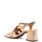 Sandali con tacco alto in oro Chie mihara - donna 