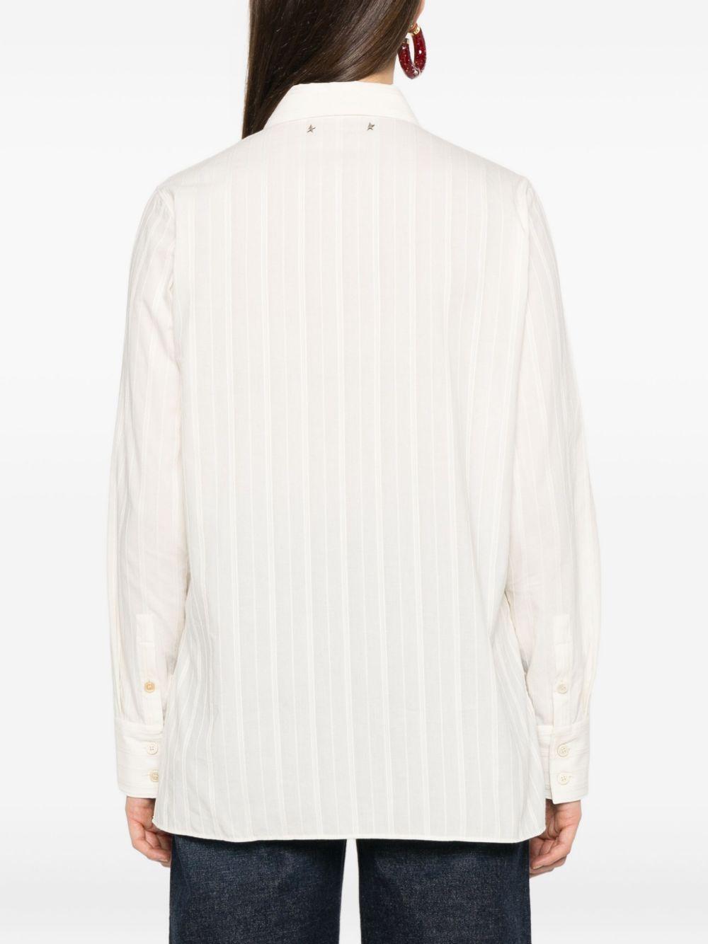 Camicia a righe in bianco Golden goose - donna 
