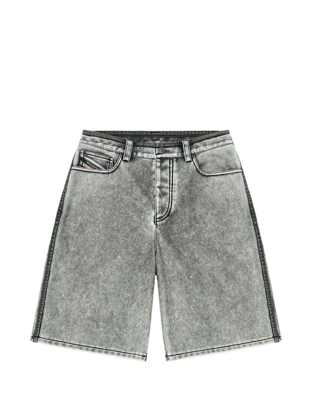 Bermuda in PU in grigio Diesel - donna 