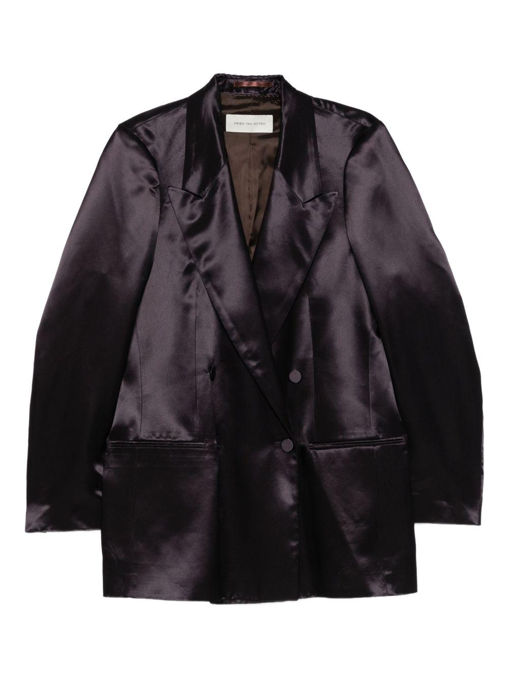 Blazer satinato blink in viola Dries van noten - donna 