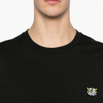 T-shirt con applicazione ricamata in nero Kenzo - uomo 