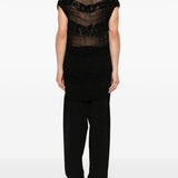 Gilet in maglia in nero Yohji yamamoto - uomo<BR/> 