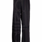 Pantaloni con stampa monogramma in nero - TOTEME  - donna 
